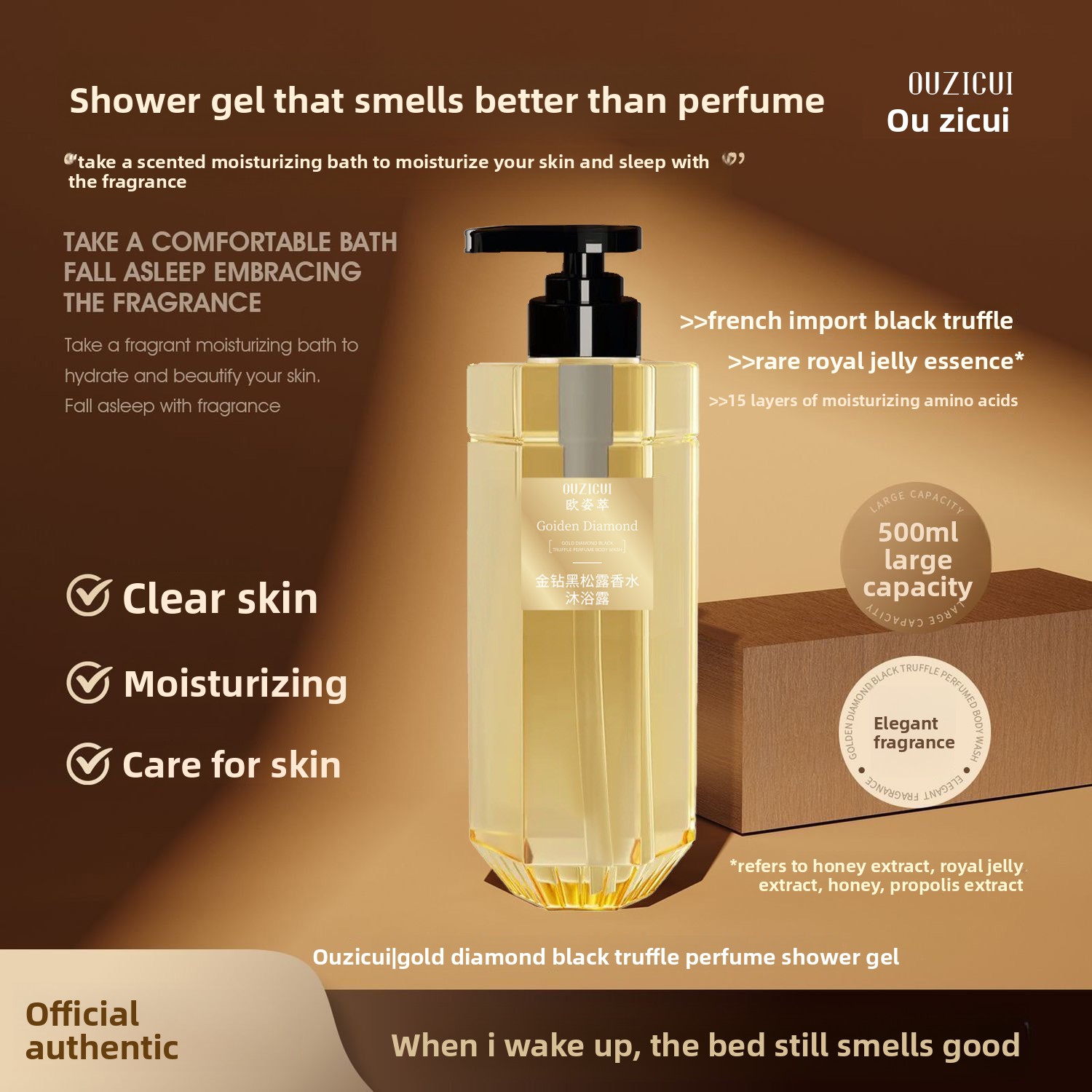 Perfume Fragrance Moisturizer - Żel pod prysznic Golden Diamond Black