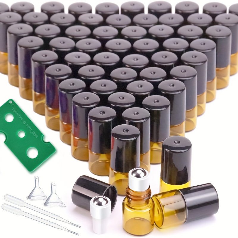 Perfume Fragrance Ingredients - Zestaw 60 sztuk, butelki roll-on z