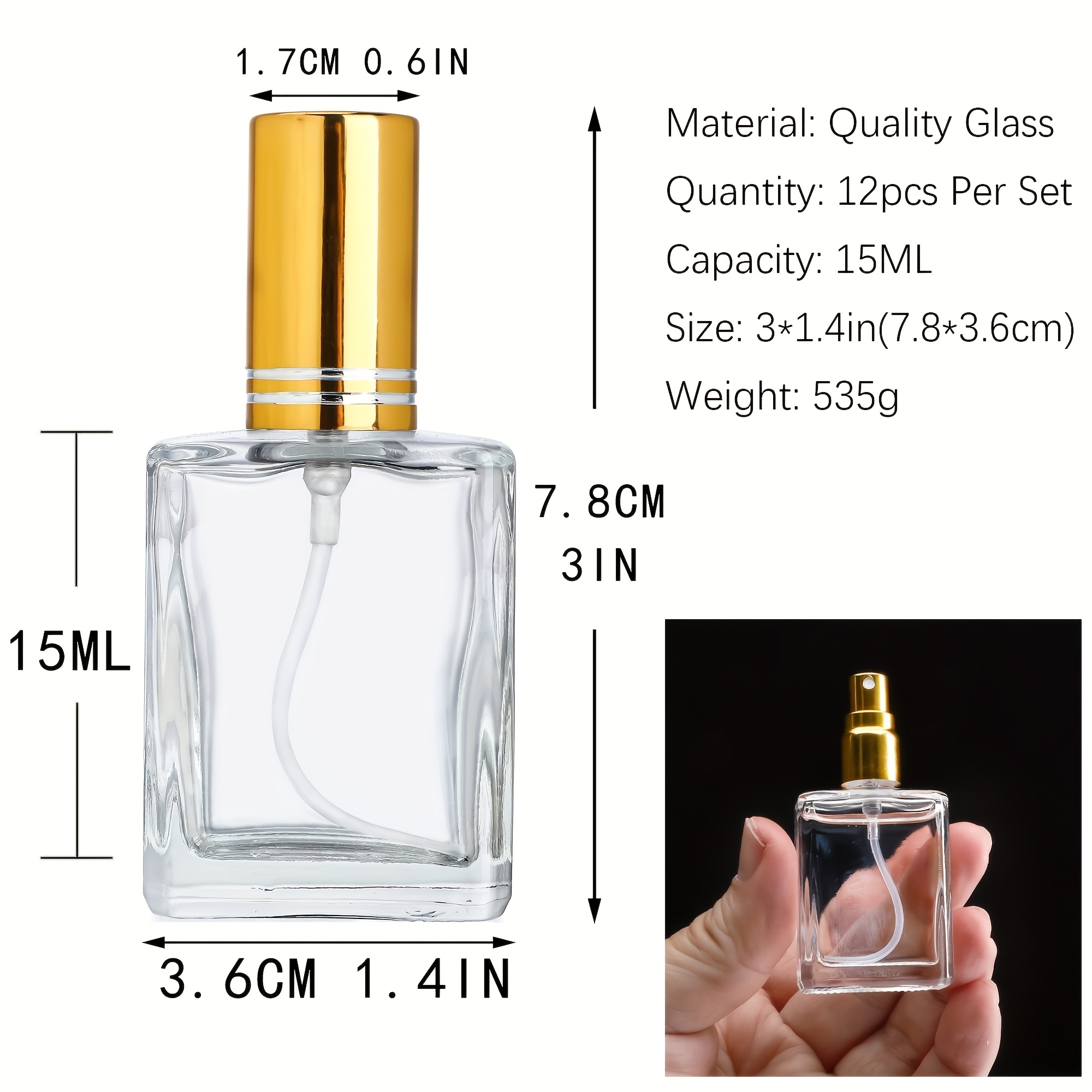 12 sztuk + 6 akcesoriów 15 ml  – Perfume Fragrance Ingredients recenzja i cena